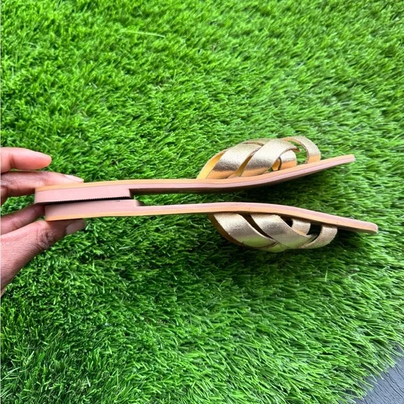 PRETTYLITTLETHING GOLD PLATTED MULE SANDAL - Picture 7 of 7